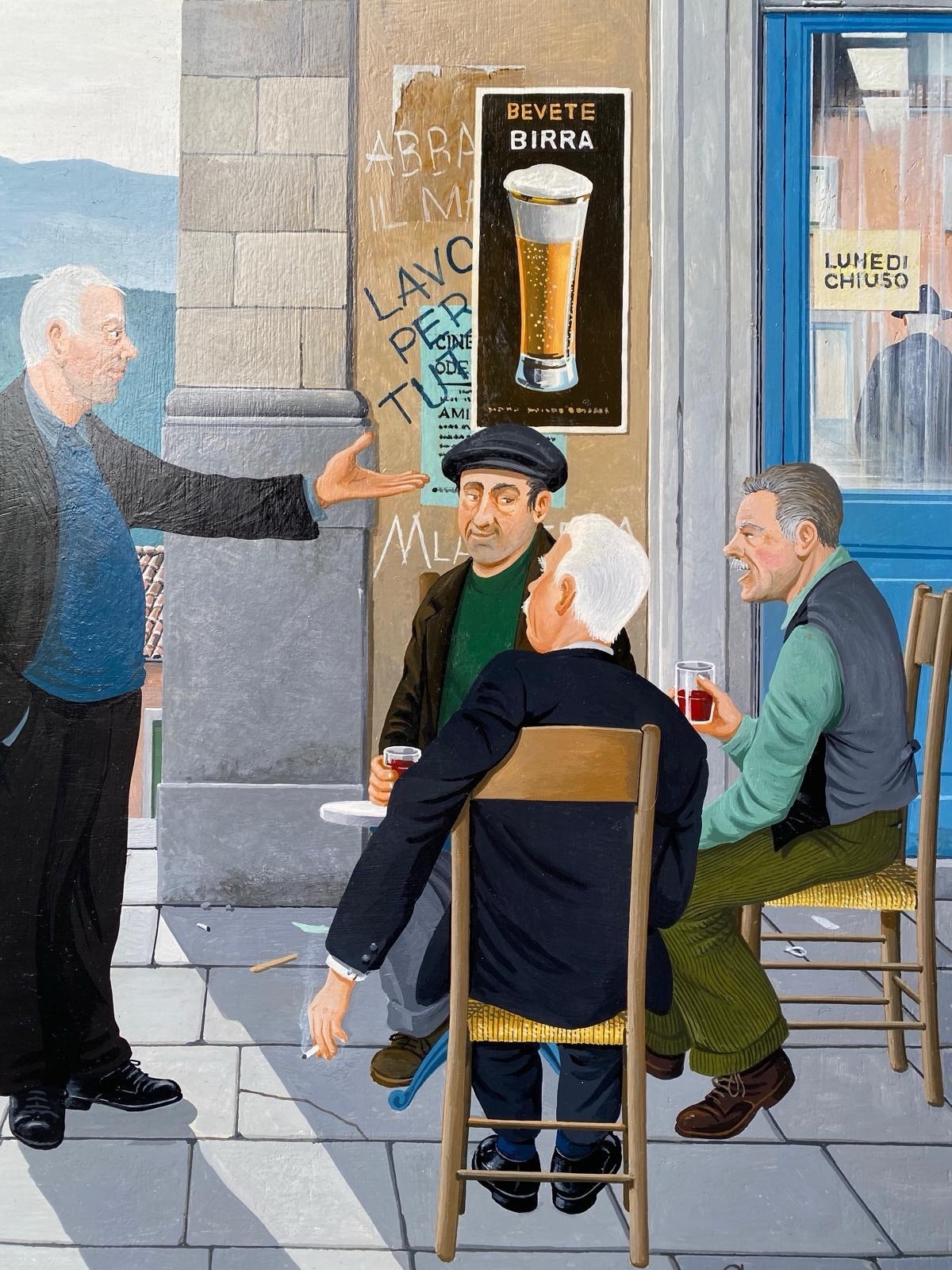 Quadro -Al Bar- dipinto a olio