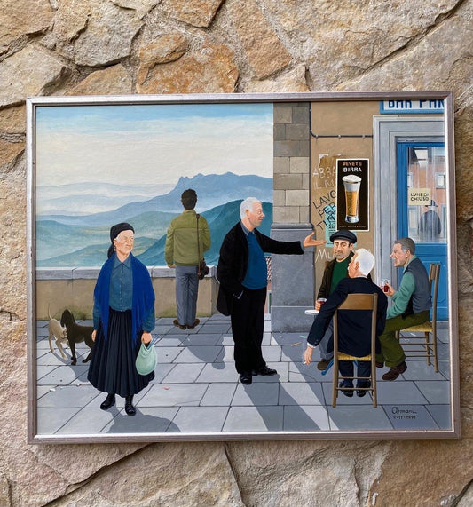 Quadro -Al Bar- dipinto a olio