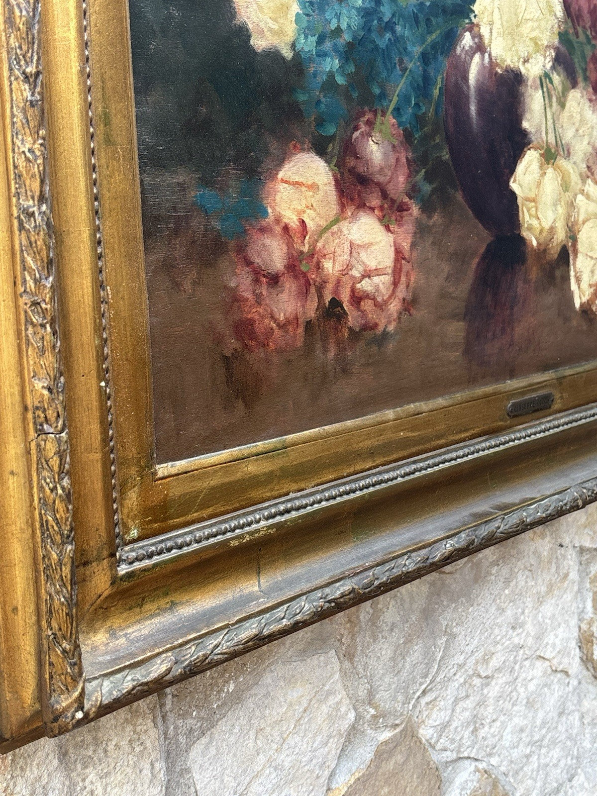 Quadro antico -Vaso Con Fiori- Giuseppe Alberto Cocco- dipinto a olio