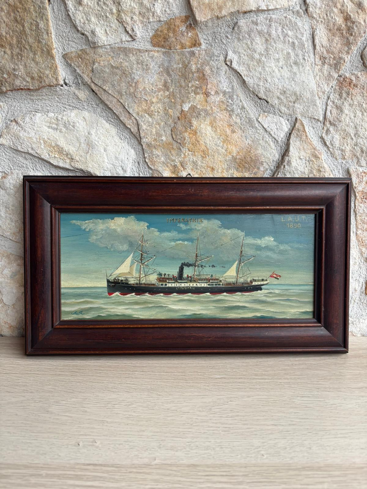 Quadro -Nave Imperatrix- dipinto a olio su tavola