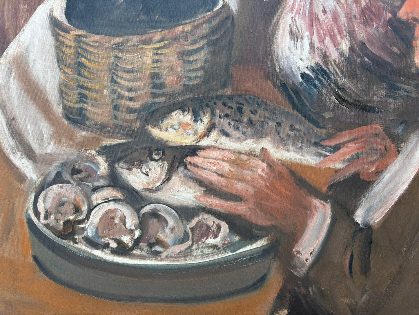 Grande Quadro -Tavola Imbandita- dipinto a olio su tela
