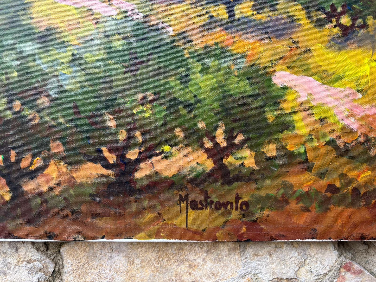 Quadro -Paesaggio Collinare- dipinto a olio su tela