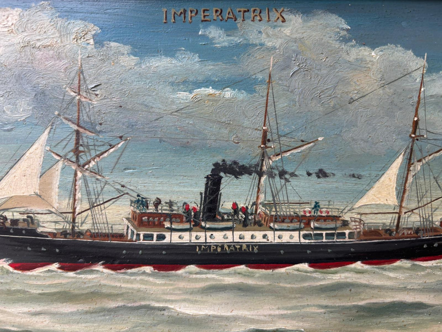Quadro -Nave Imperatrix- dipinto a olio su tavola