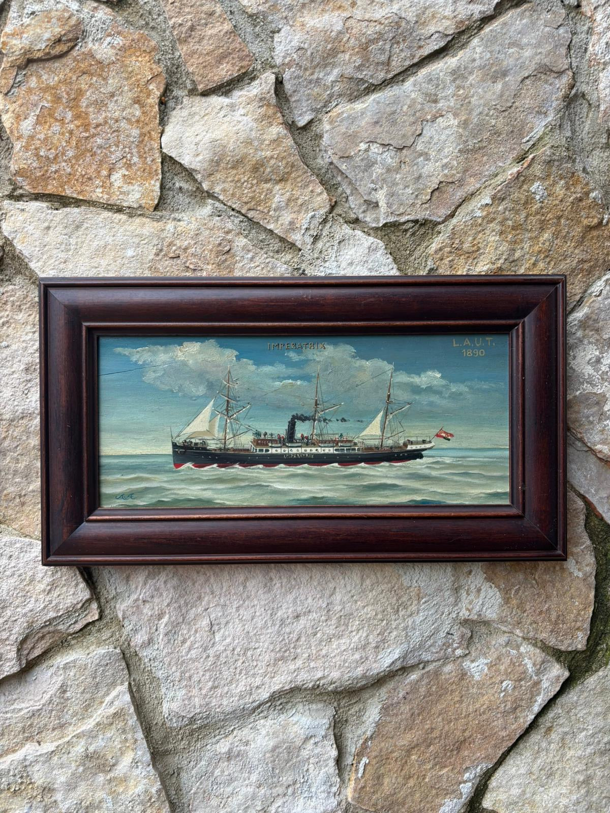 Quadro -Nave Imperatrix- dipinto a olio su tavola