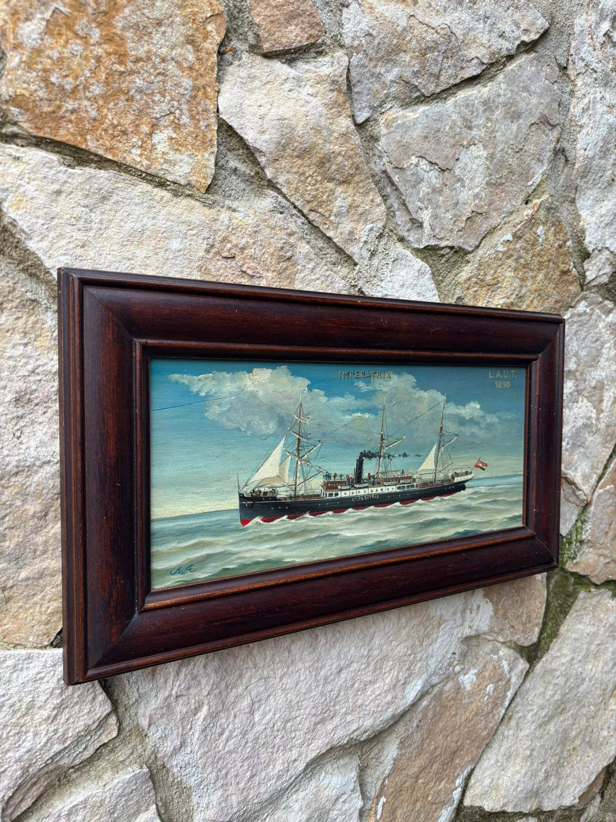 Quadro -Nave Imperatrix- dipinto a olio su tavola