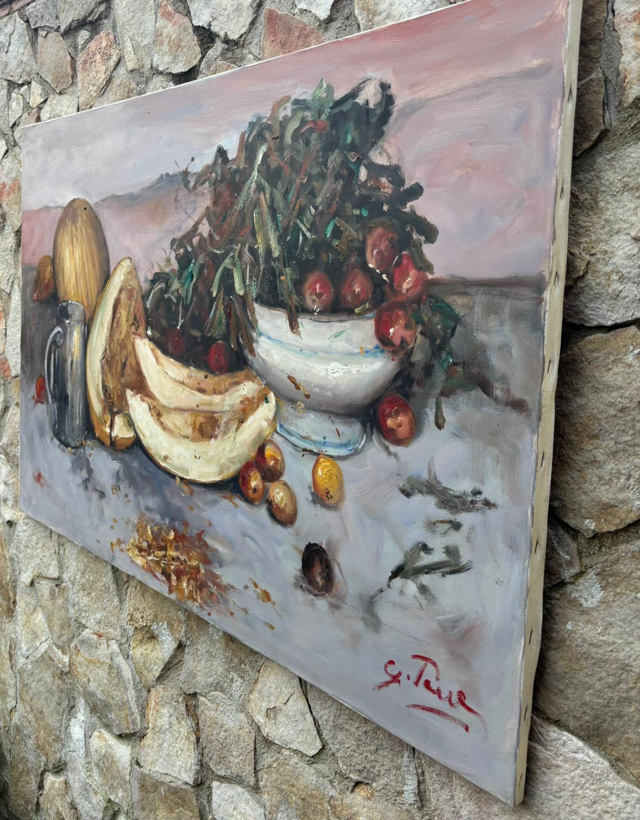 Grande quadro -Natura Morta- dipinto a olio su tela