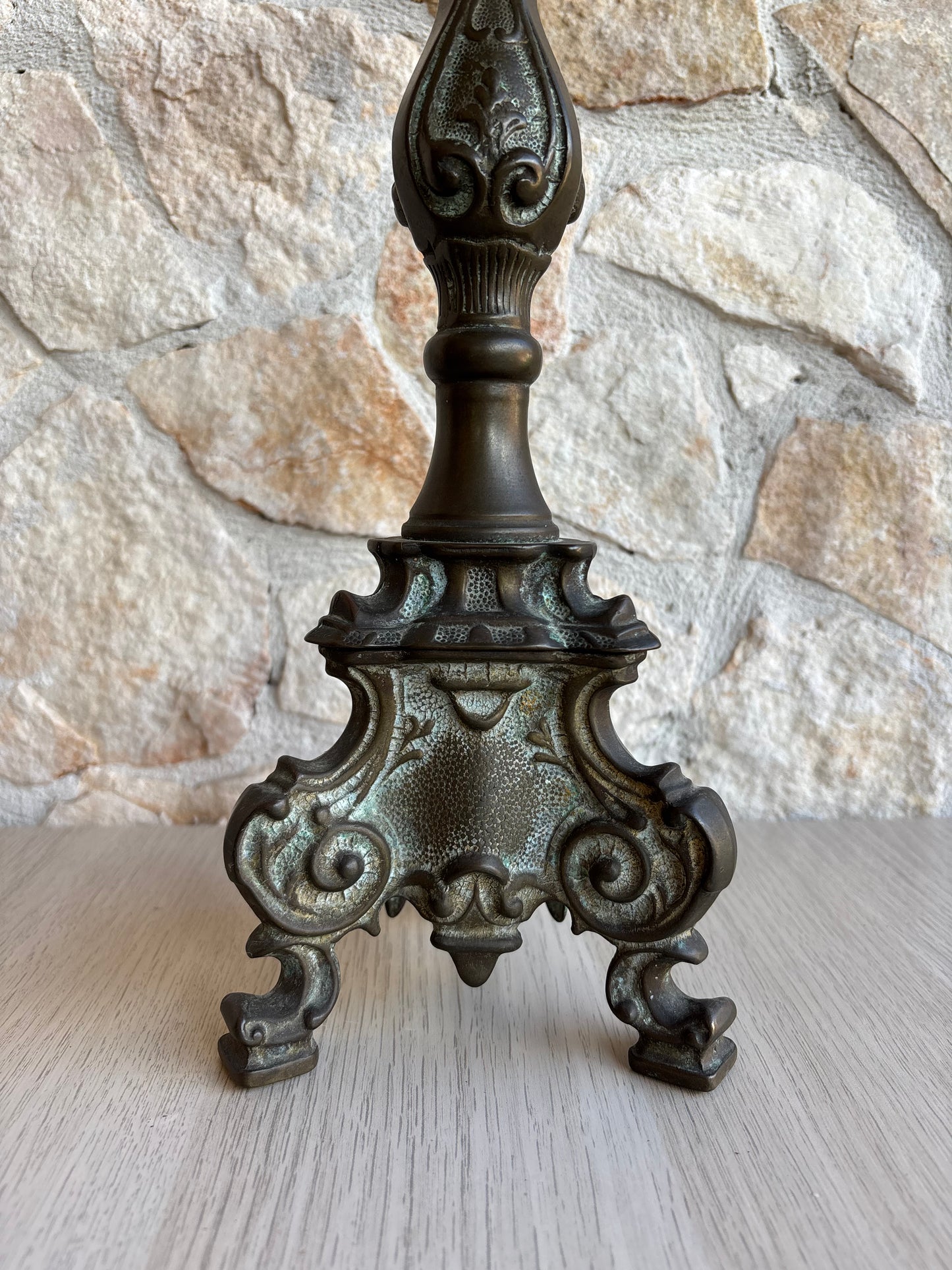 Candelabro vintage in bronzo