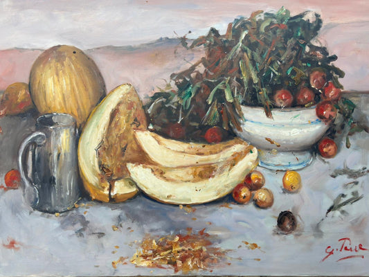 Grande quadro -Natura Morta- dipinto a olio su tela