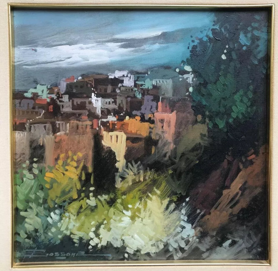 Quadro Felice Bossone dipinto olio su tela