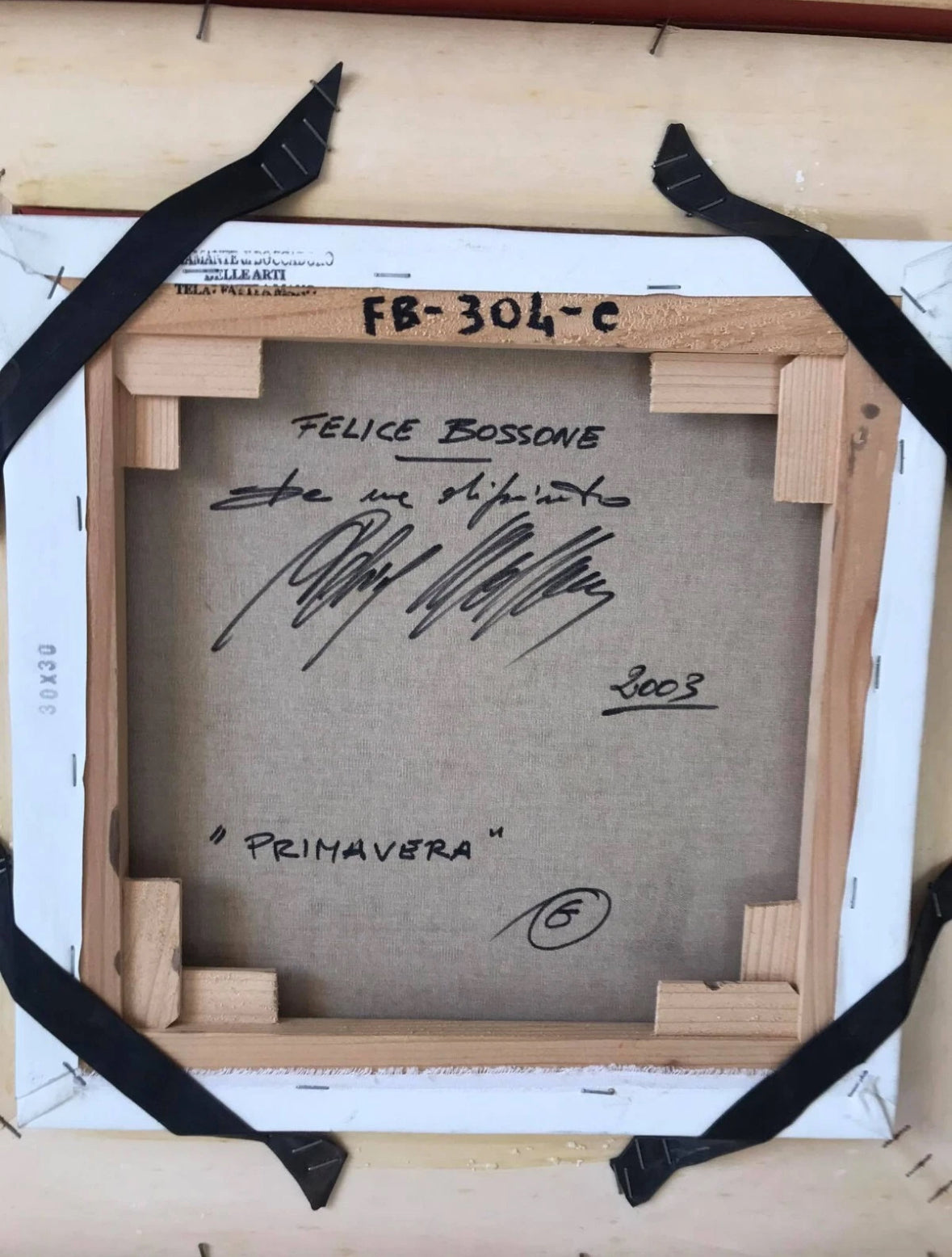 Quadro Felice Bossone dipinto olio su tela