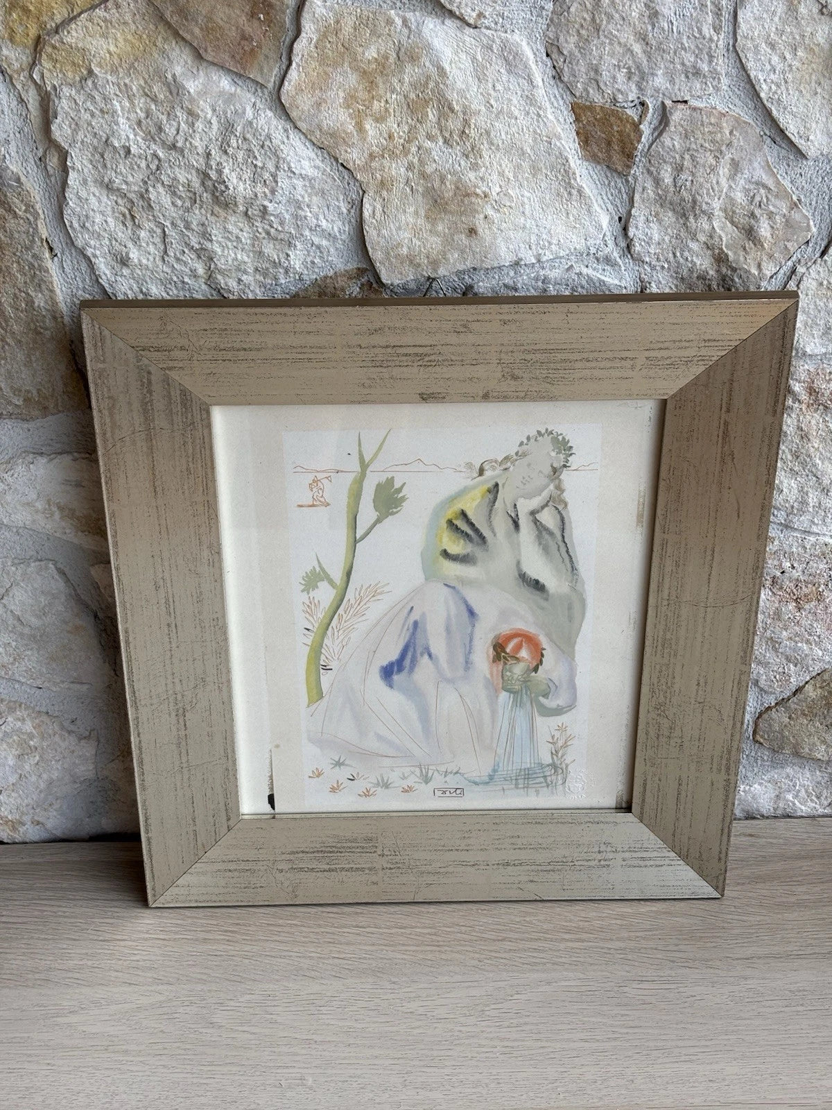 Quadro Serigrafia Vintage Salvator Dalí -Purgatorio-