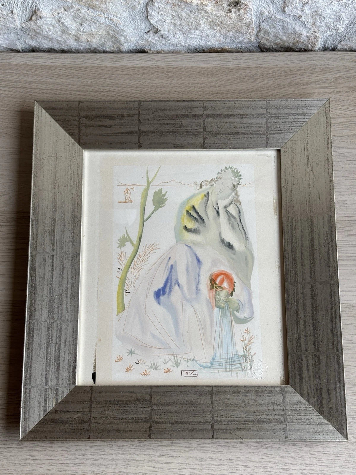 Quadro Serigrafia Vintage Salvator Dalí -Purgatorio-