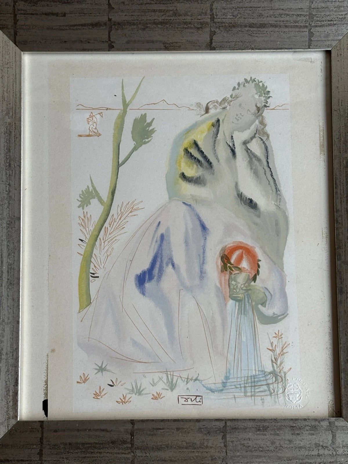 Quadro Serigrafia Vintage Salvator Dalí -Purgatorio-