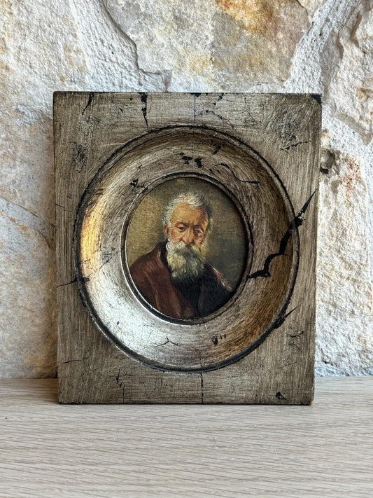 Quadro Miniatura Vintage Dipinto a Olio