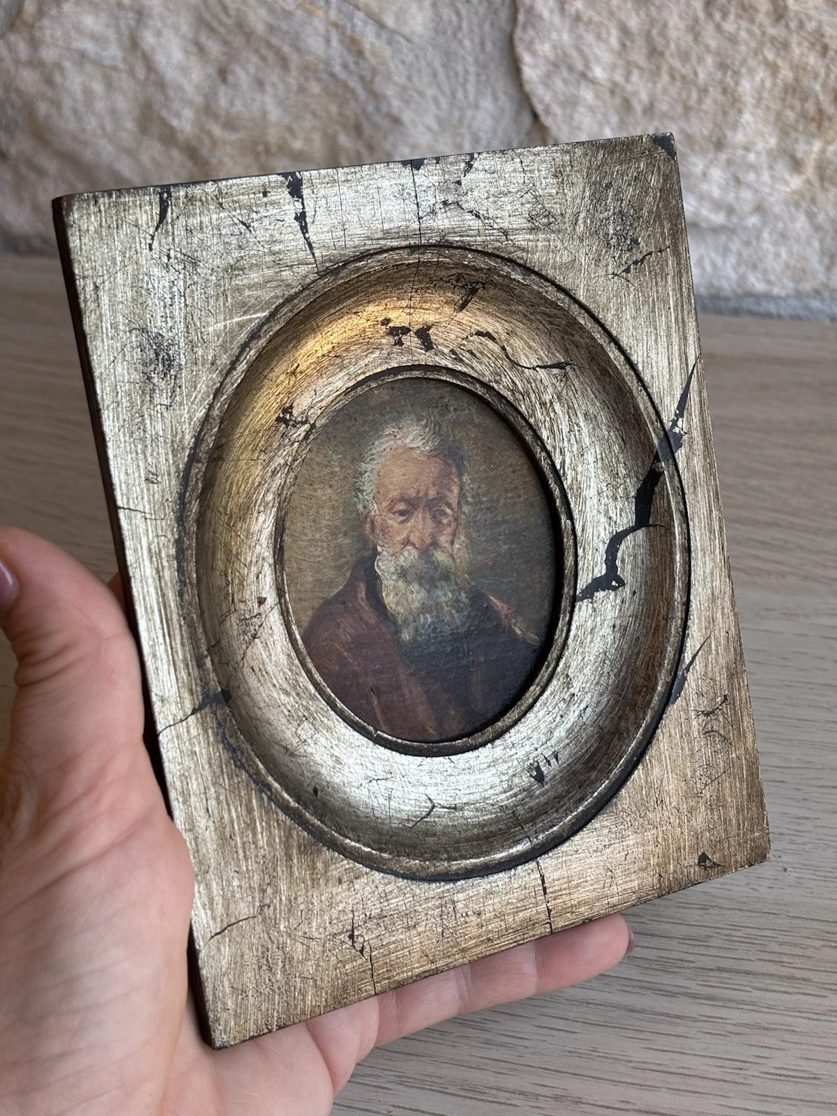 Quadro Miniatura Vintage Dipinto a Olio