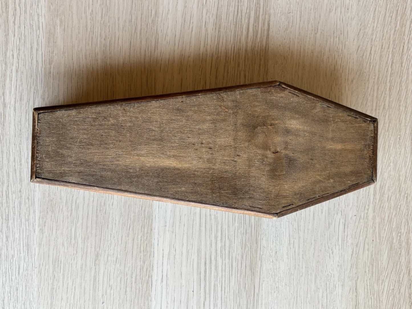 Scatola Portagioie Vintage A Forma Di Bara In Legno