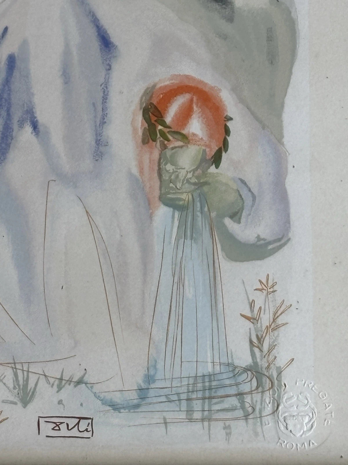 Quadro Serigrafia Vintage Salvator Dalí -Purgatorio-