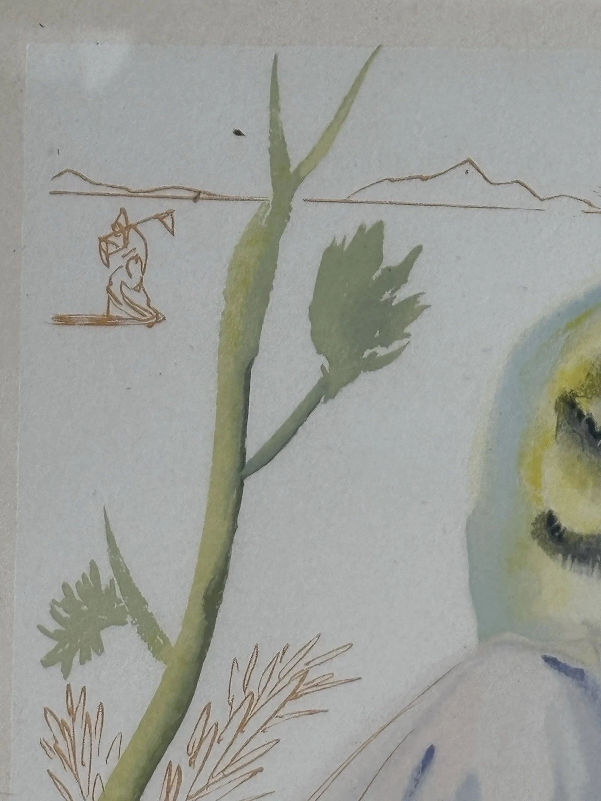 Quadro Serigrafia Vintage Salvator Dalí -Purgatorio-