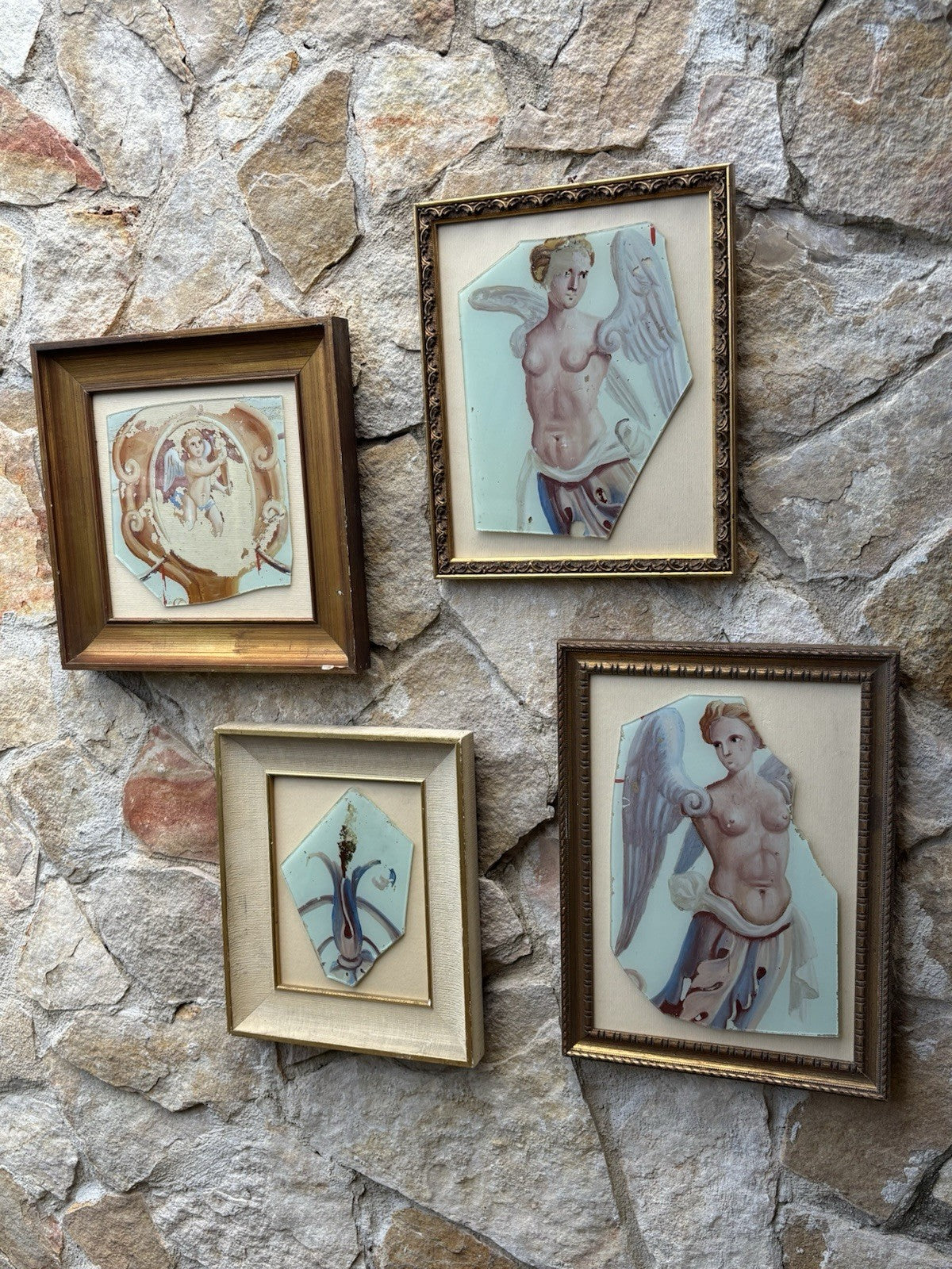Quadri Vintage Dipinti Su Vetro