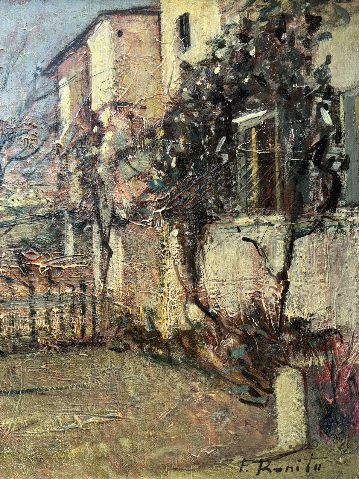 Quadro -Il Giardino Di Casa- dipinto a olio