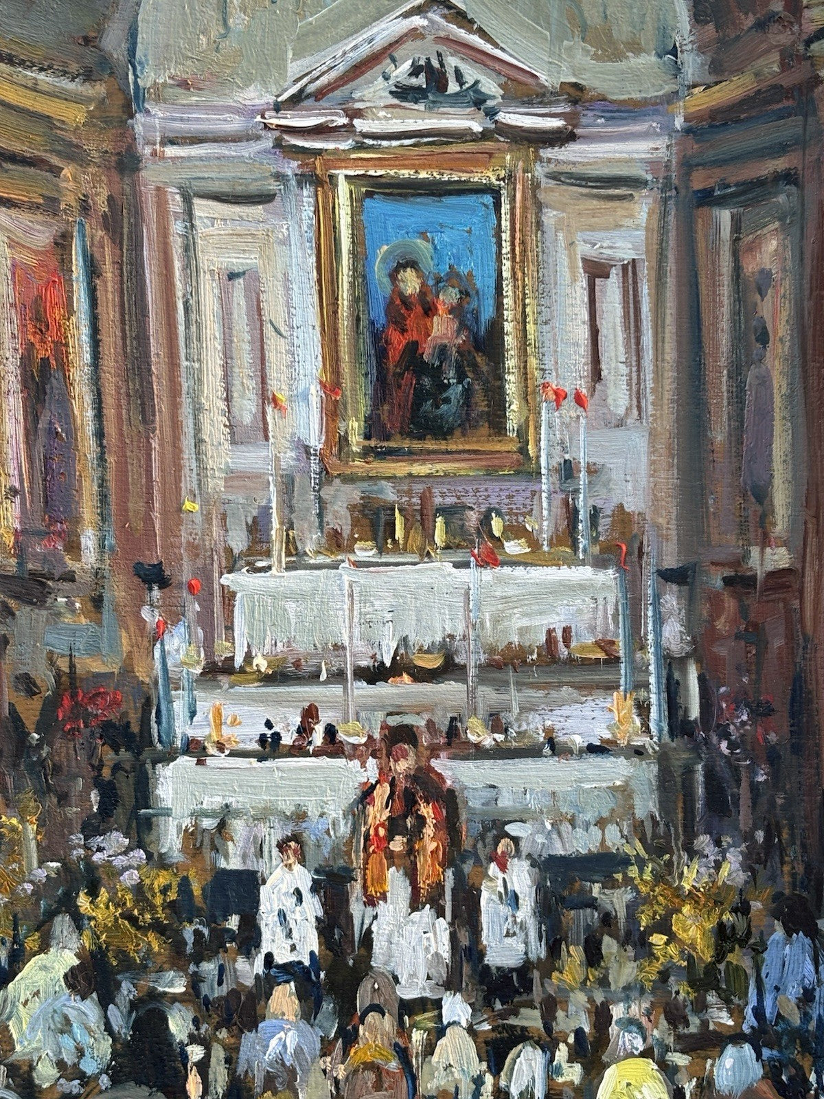Quadro -Interno Di Chiesa- Eniko Esposito dipinto a olio
