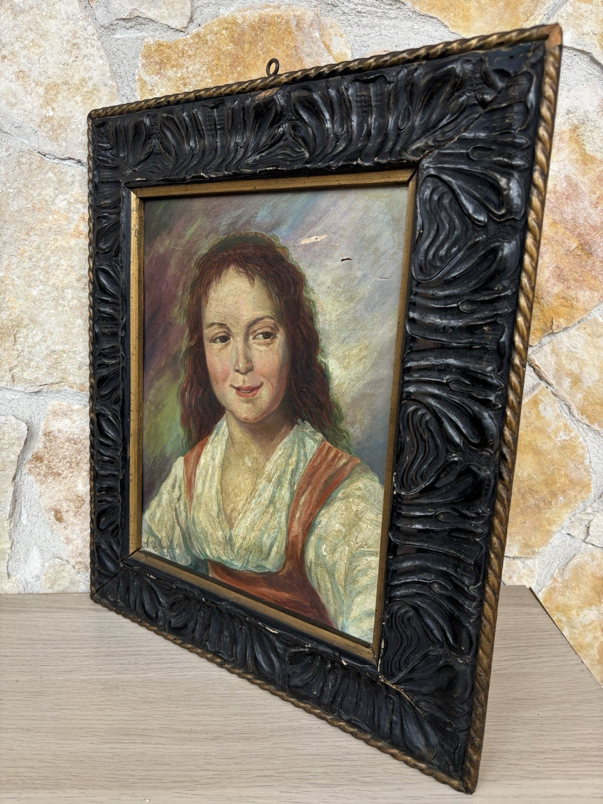 Quadro antico -Figura Di Donna- dipinto a olio