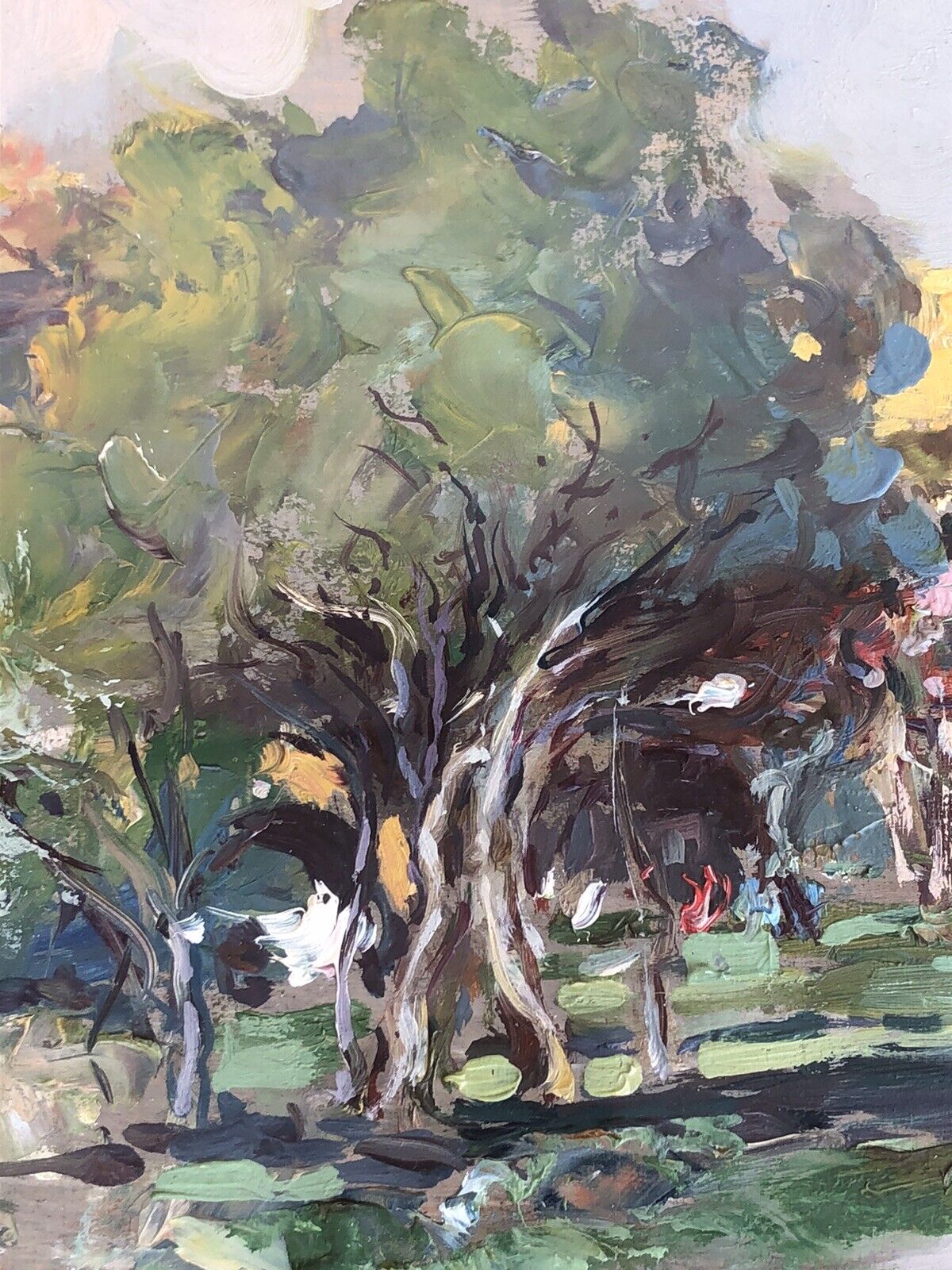 Quadro vintage -Paesaggio- dipinto a olio su tavoletta