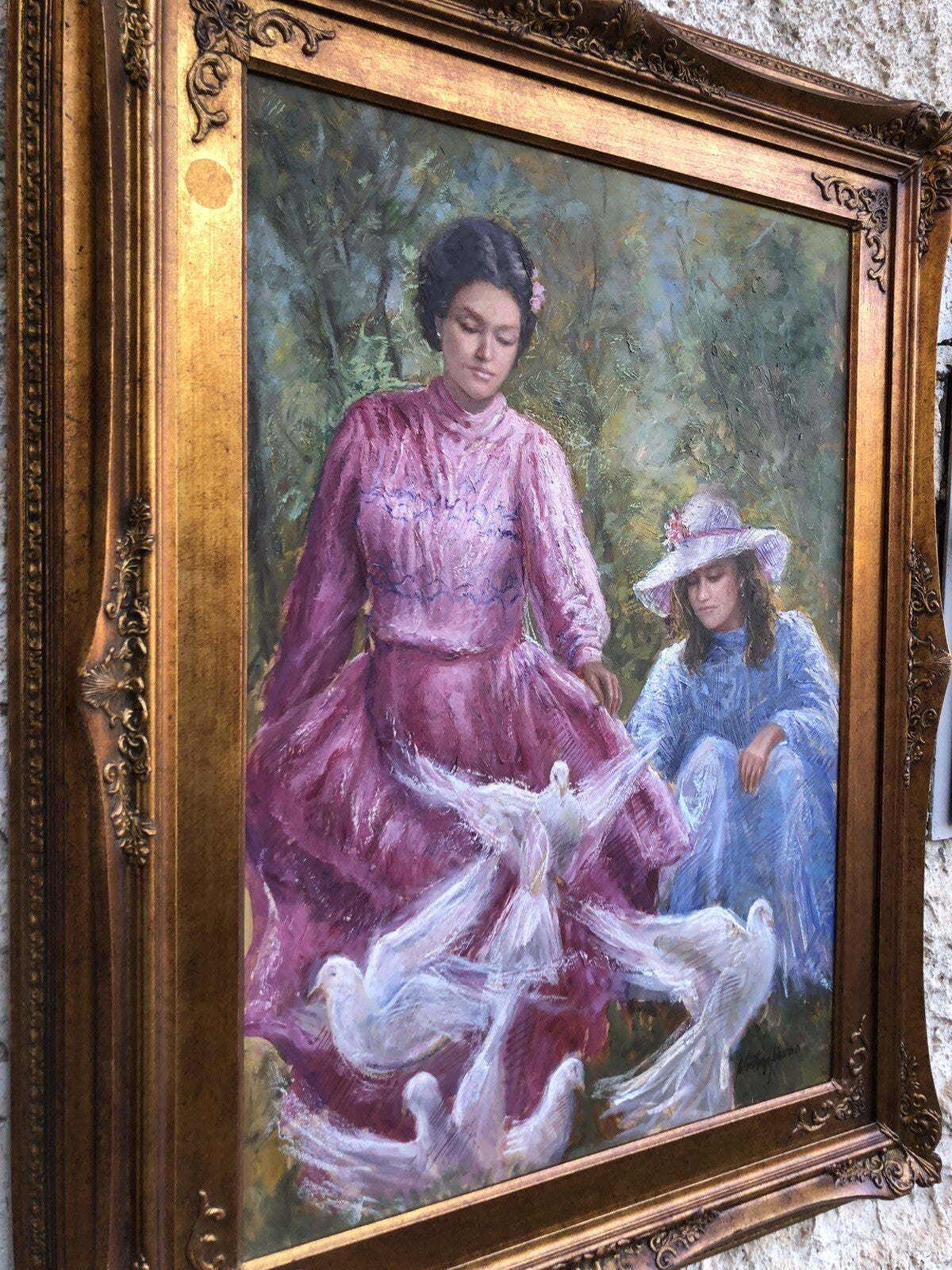 Quadro vintage -Figure Femminili- dipinto a olio