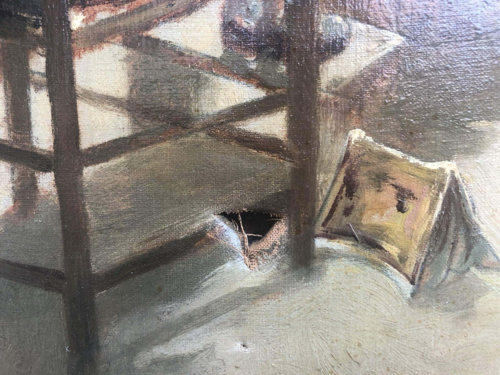 Quadro -Fanciulli In Lettura- dipinto a olio su tela
