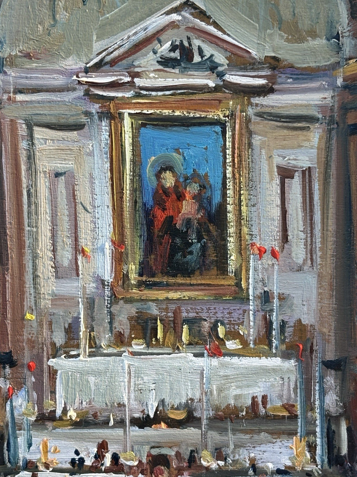 Quadro -Interno Di Chiesa- Eniko Esposito dipinto a olio