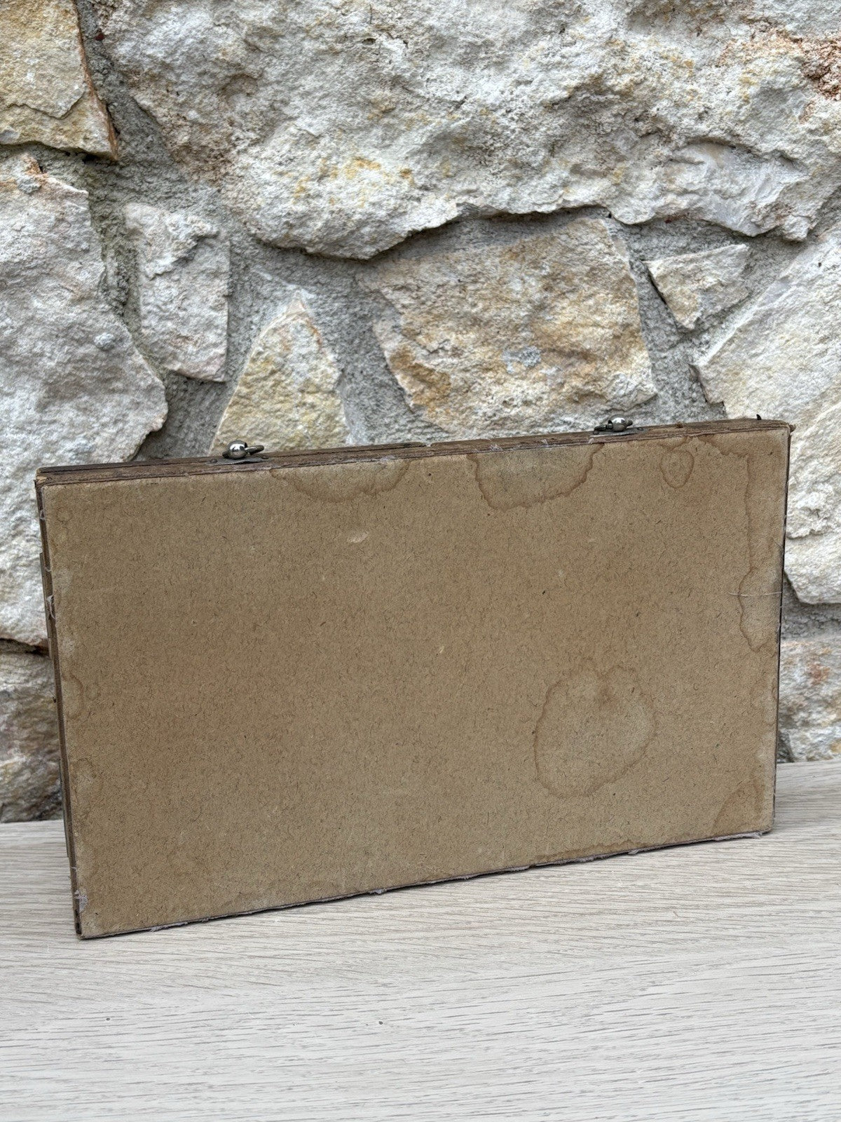 Specchio Trittico Da Barbiere Vintage In Legno Con Vetro Molato