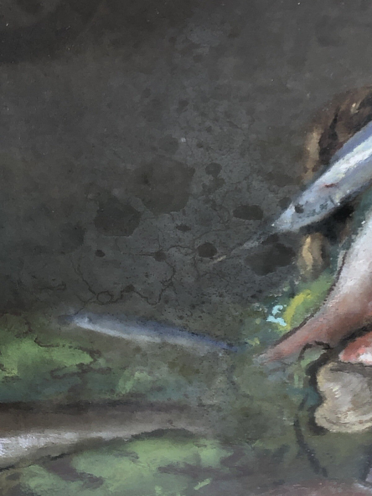 Quadro antico -Natura Morta- dipinto a pastello su tavoletta