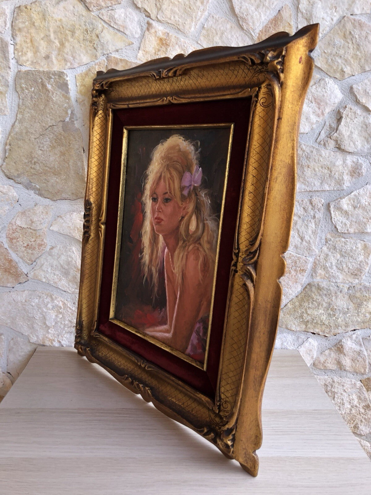 Quadro -Figura Di Donna- dipinto a olio su tela
