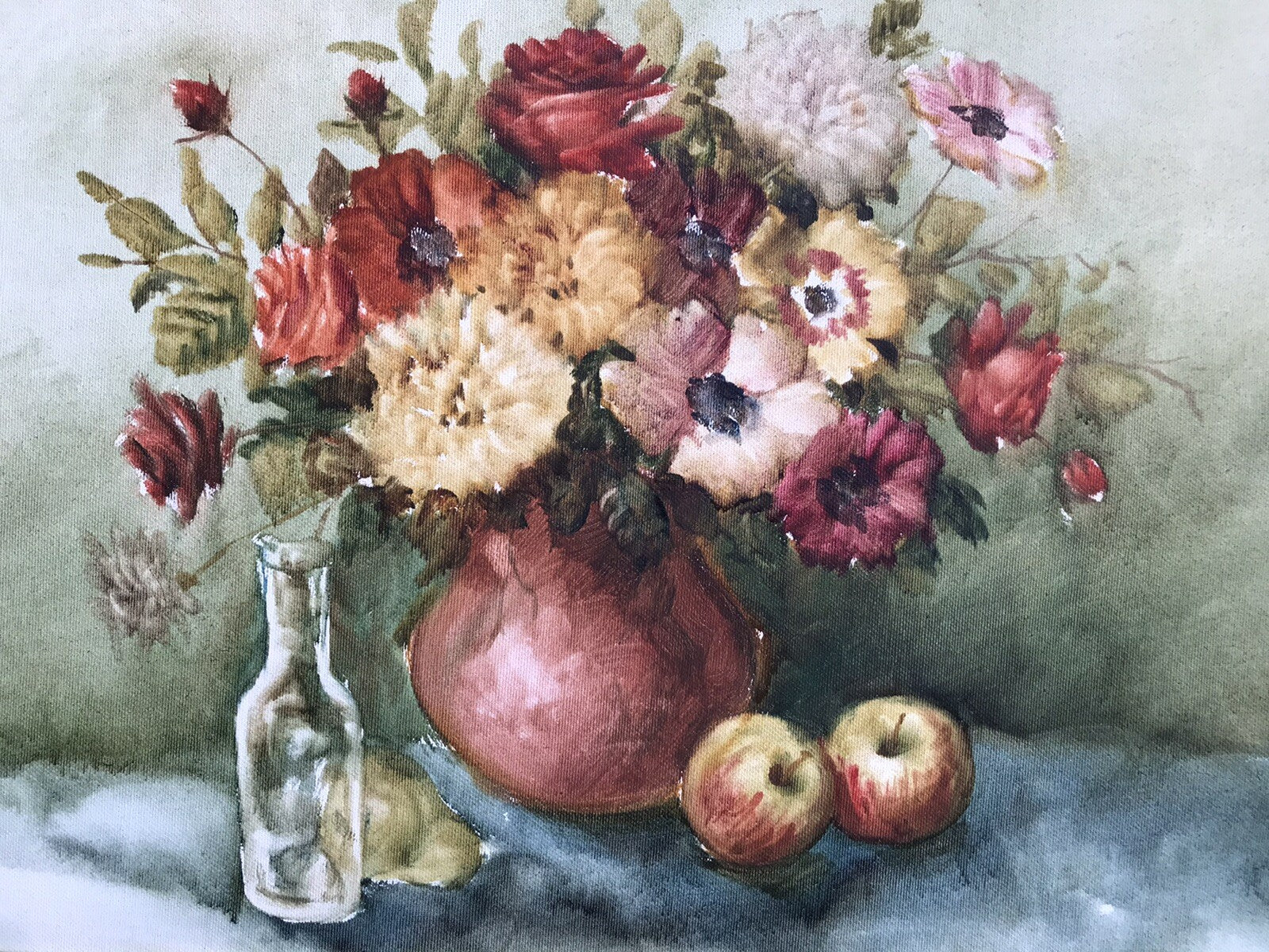 QUADRO VINTAGE - NATURA MORTA- DIPINTO A OLIO SU TELA