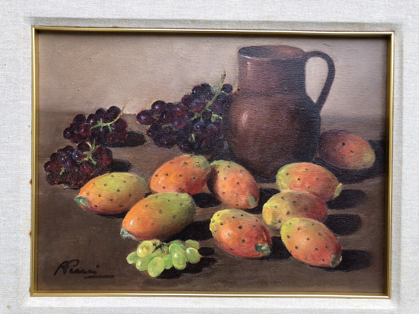 Quadro vintage -Natura Morta- dipinto a olio su tela