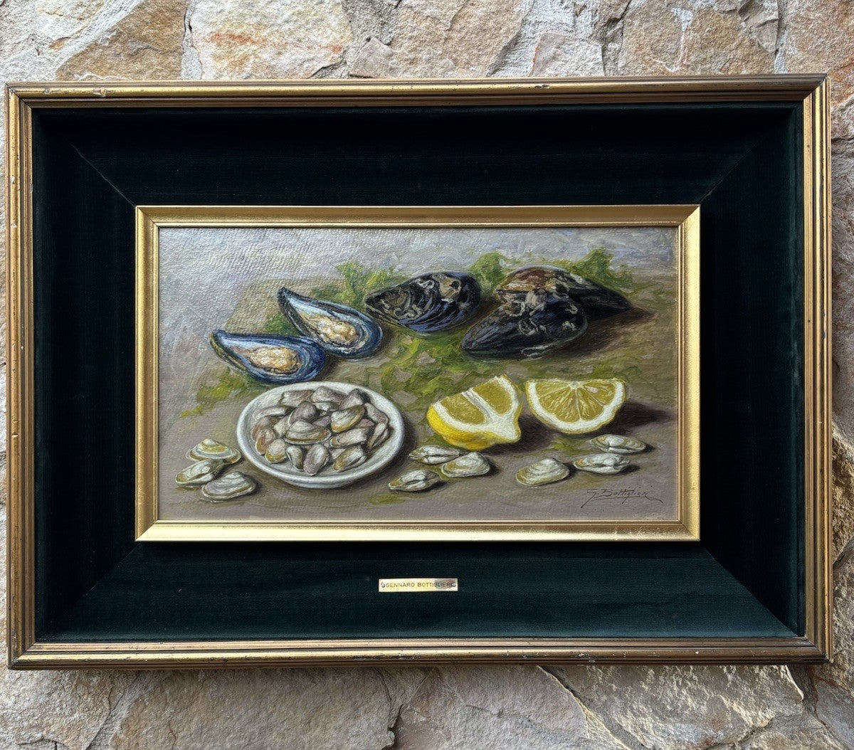 Quadro -Natura Morta- Gennaro Bottiglieri dipinto a olio