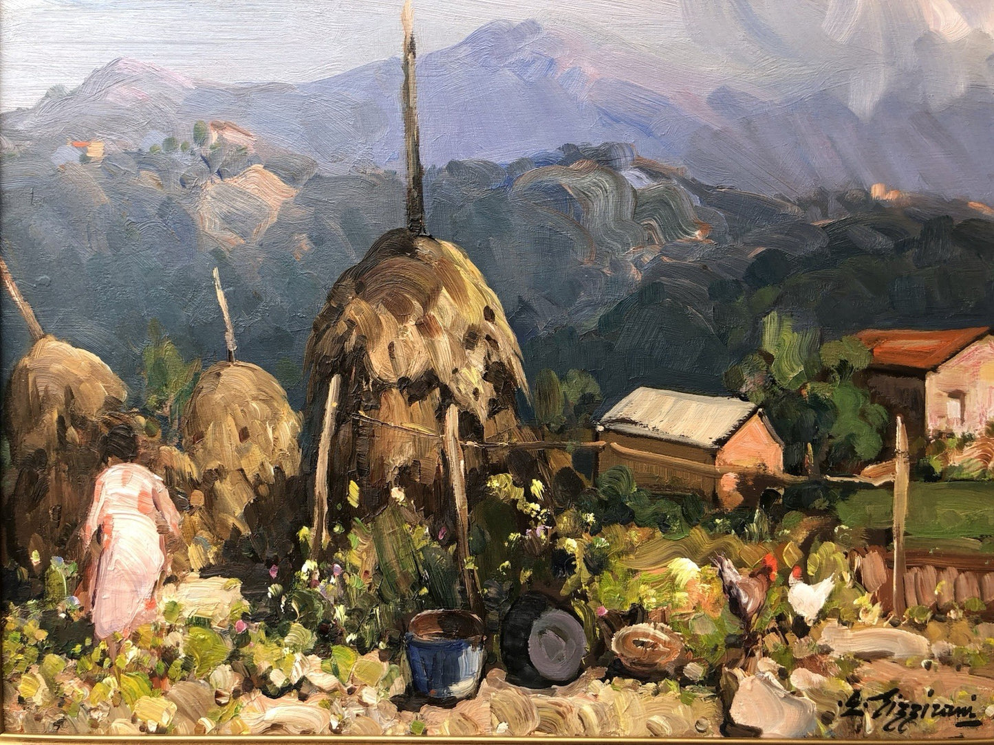 Quadro -Paesaggio Cilentano- Edoardo Pizzirani dipinto a olio