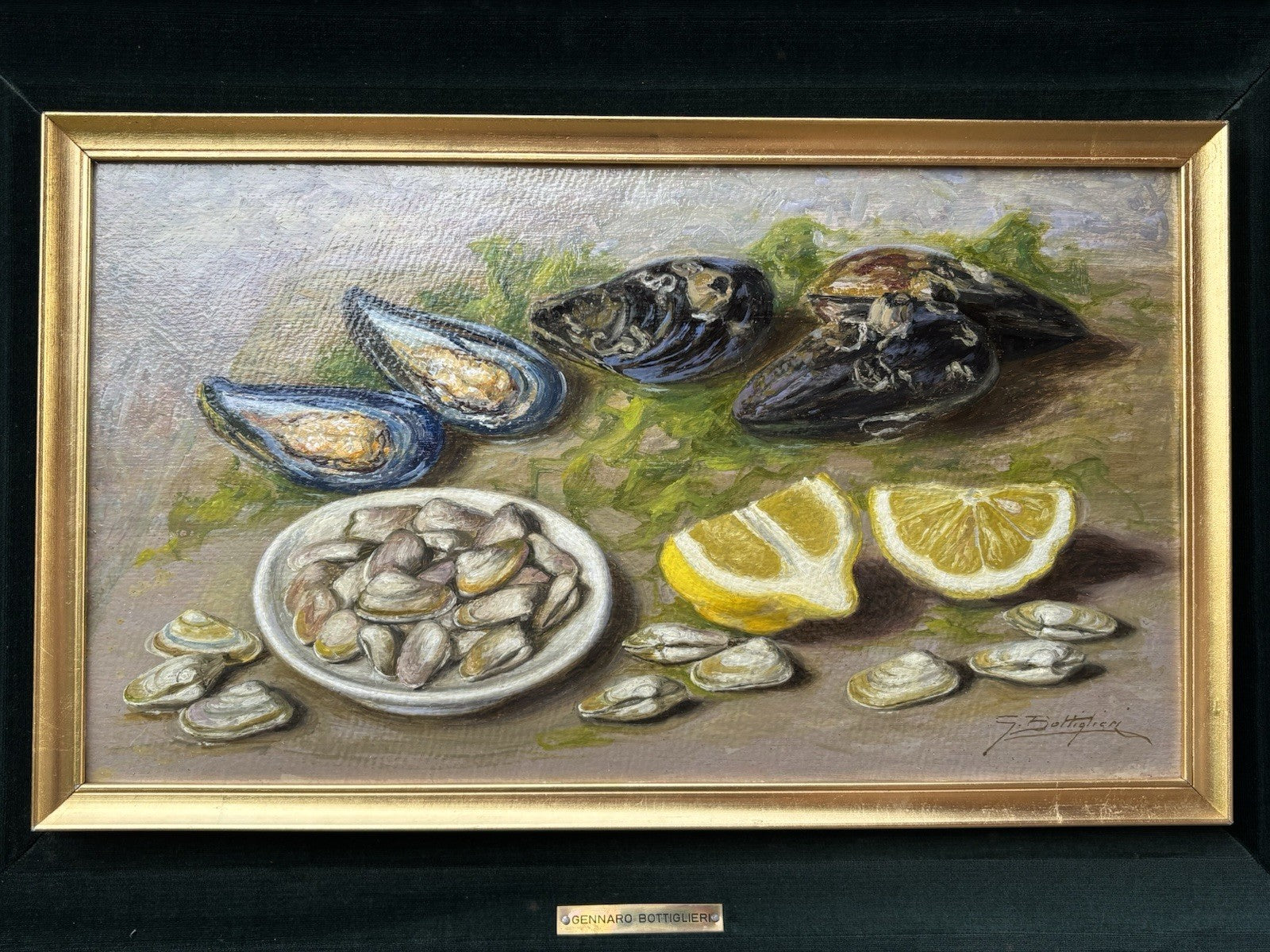 Quadro -Natura Morta- Gennaro Bottiglieri dipinto a olio
