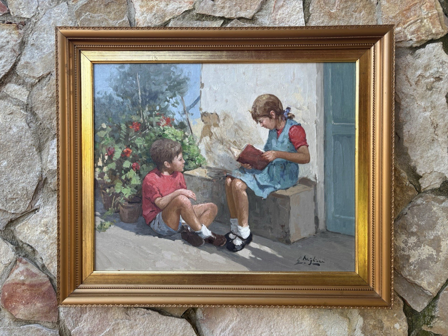 Quadro -Scolari- Guglielmo Migliore dipinto a olio