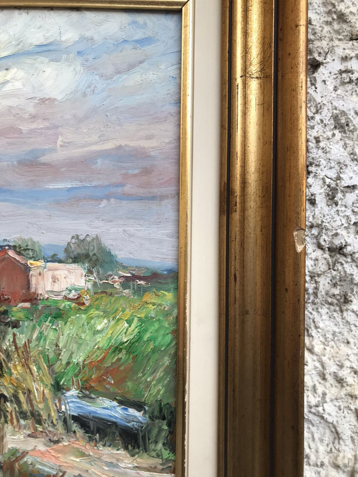Quadro vintage -Lago Patria- dipinto a olio