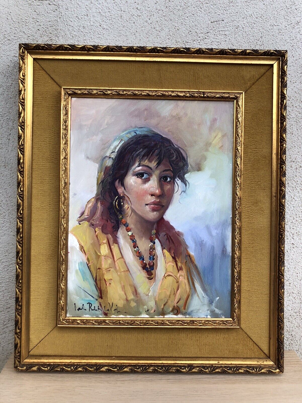 Quadro vintage -Popolana- dipinto a olio su tela