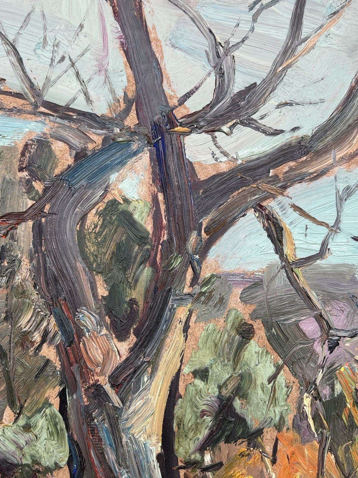 Quadro -Albero Spoglio- Edmondo Di Napoli- dipinto a olio