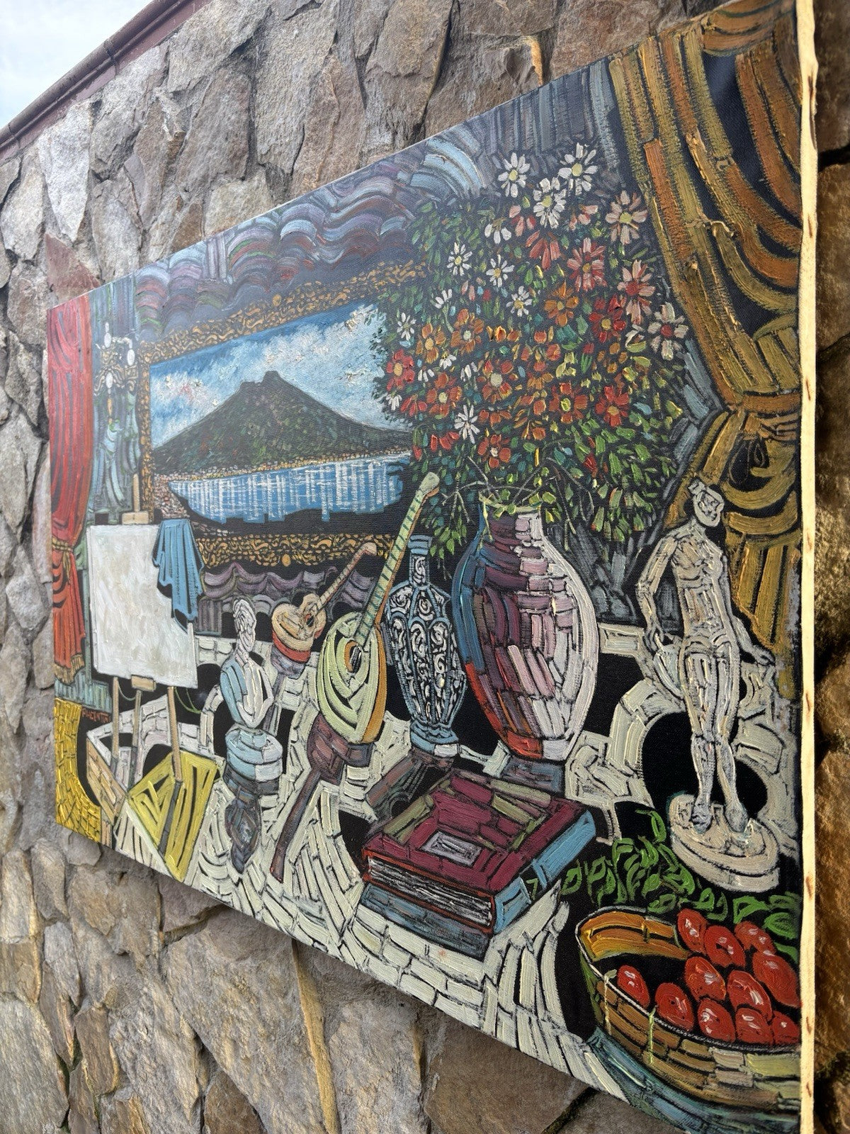 Quadro -Romanticismo- Marcello Piacentini dipinto a olio su tela