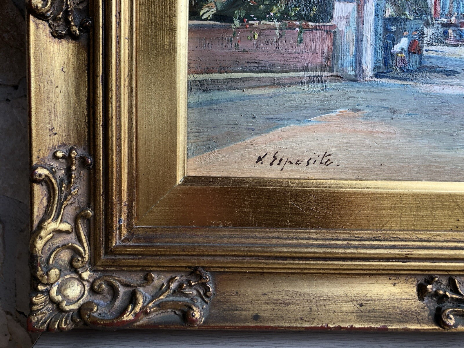 Quadro -Paesaggio Con Strada- dipinto a olio