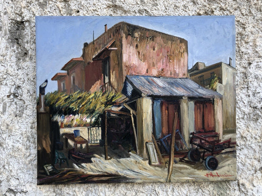 Quadro -Casolare- dipinto a olio su tela