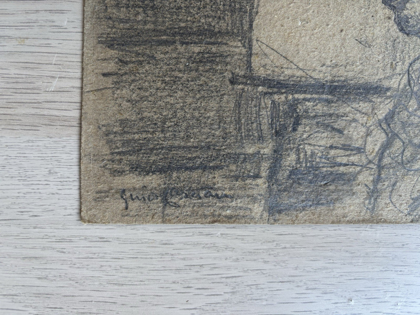 Quadro -Figura Di Uomo- Guido Casciaro disegno a matita su cartoncino