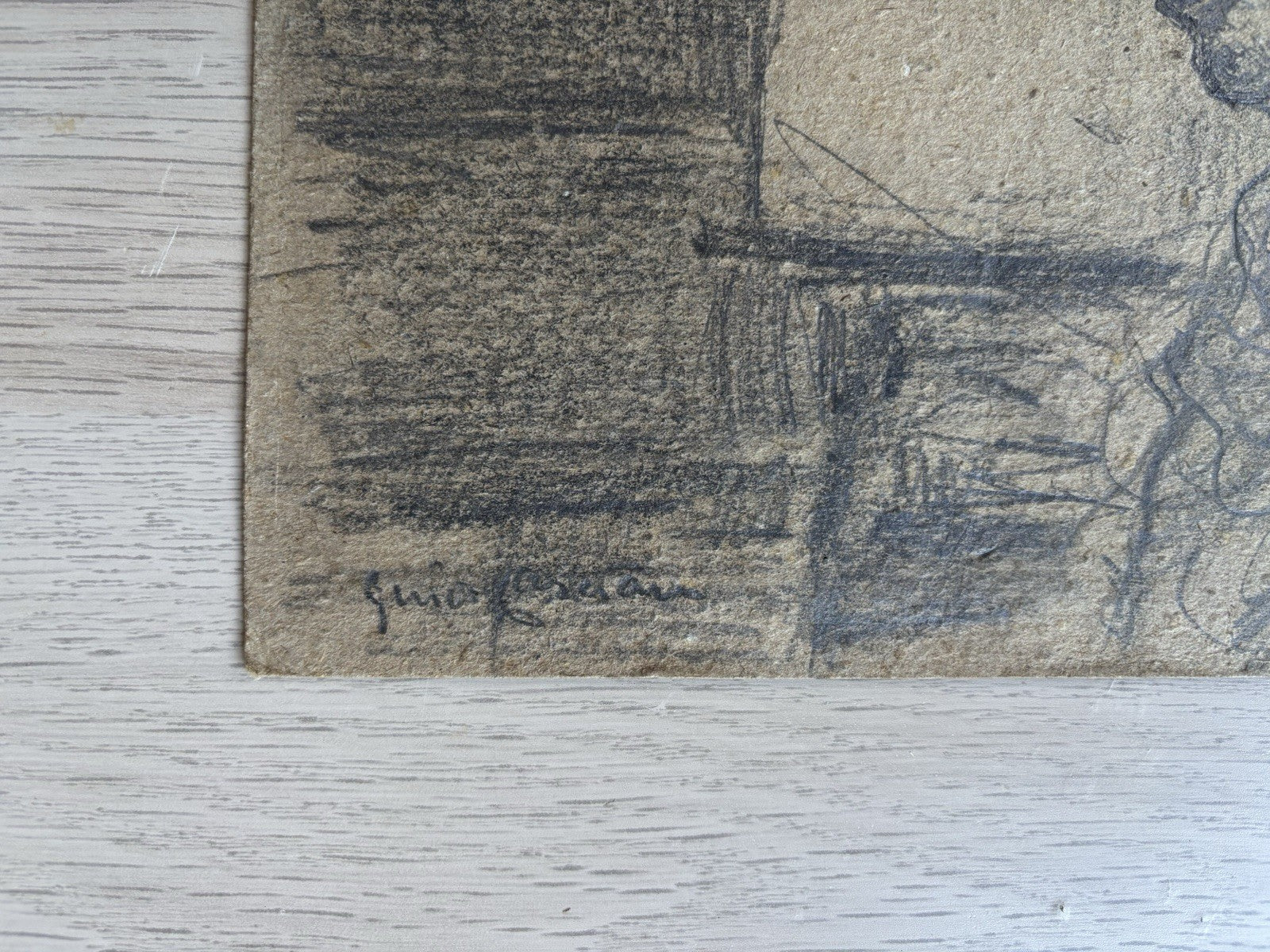 Quadro -Figura Di Uomo- Guido Casciaro disegno a matita su cartoncino