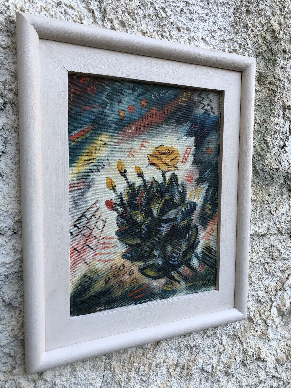 Quadro vintage -Natura Morta- dipinto a olio su tela