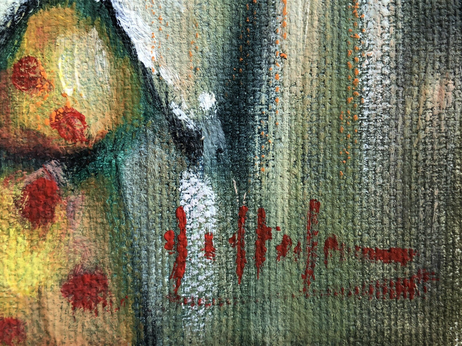 Quadro vintage -Pagliacci- dipinto a olio su tela