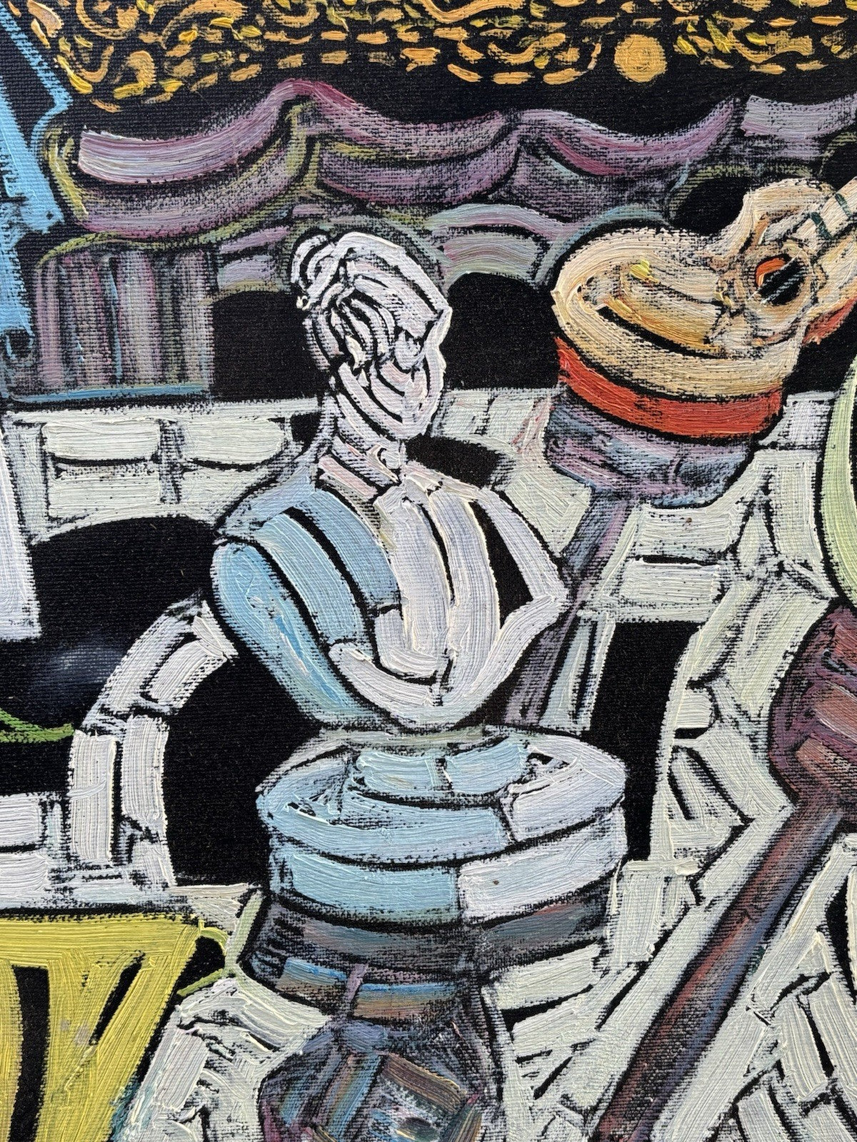 Quadro -Romanticismo- Marcello Piacentini dipinto a olio su tela